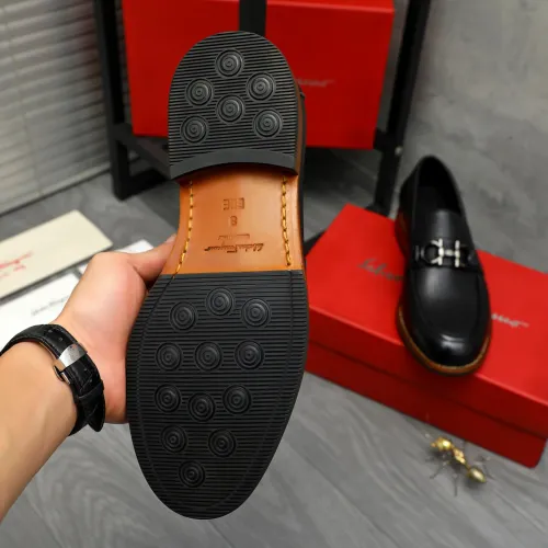 Replica Salvatore Ferragamo Leather Shoes For Men #1399160 $125.00 USD for Wholesale