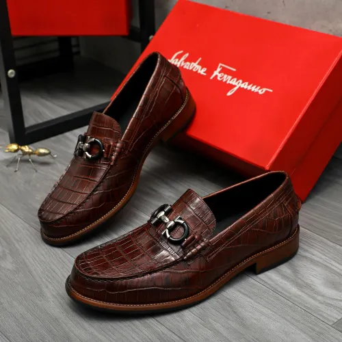 Salvatore Ferragamo Leather Shoes For Men #1399161 $125.00 USD, Wholesale Replica Salvatore Ferragamo Leather Shoes