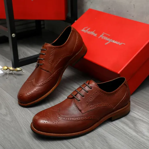 Salvatore Ferragamo Leather Shoes For Men #1399167 $125.00 USD, Wholesale Replica Salvatore Ferragamo Leather Shoes