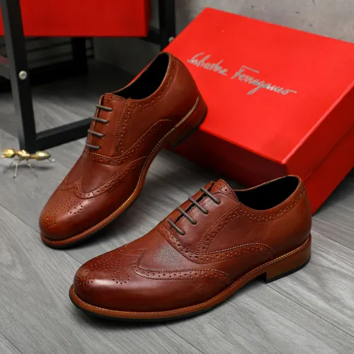 Salvatore Ferragamo Leather Shoes For Men #1399169 $125.00 USD, Wholesale Replica Salvatore Ferragamo Leather Shoes