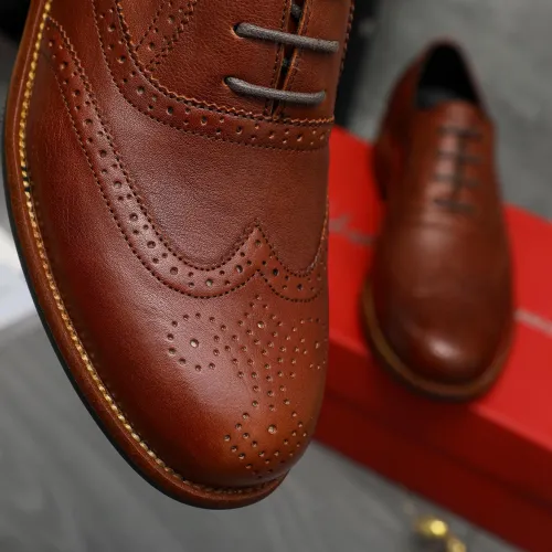 Replica Salvatore Ferragamo Leather Shoes For Men #1399169 $125.00 USD for Wholesale