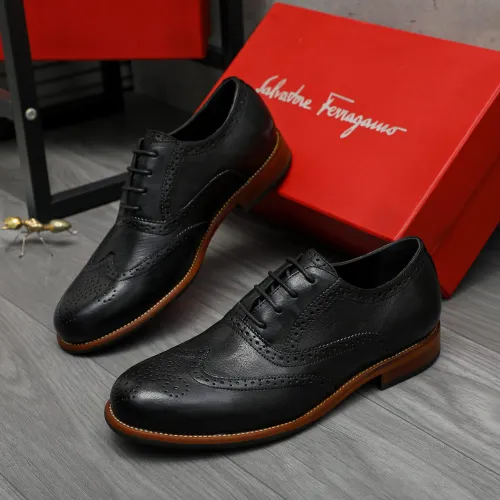 Salvatore Ferragamo Leather Shoes For Men #1399170 $125.00 USD, Wholesale Replica Salvatore Ferragamo Leather Shoes
