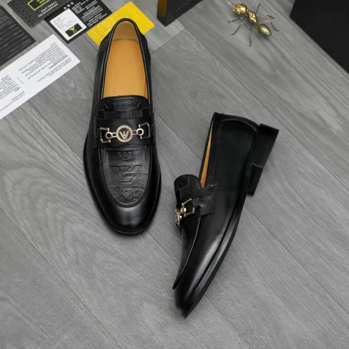 Armani Leather Shoes For Men #1399176 $85.00 USD, Wholesale Replica Armani Leather Shoes
