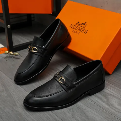 Replica Hermes Leather Shoes For Men #1399243 $85.00 USD for Wholesale