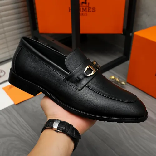Replica Hermes Leather Shoes For Men #1399243 $85.00 USD for Wholesale
