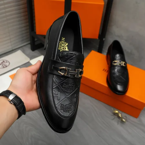 Replica Hermes Leather Shoes For Men #1399244 $85.00 USD for Wholesale