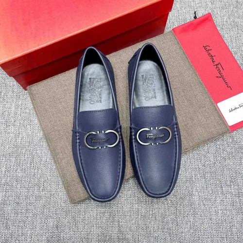 Replica Salvatore Ferragamo Leather Shoes For Men #1399265 $82.00 USD for Wholesale