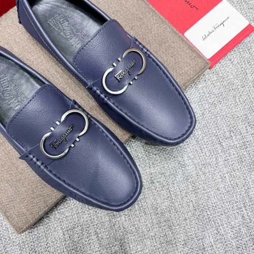 Replica Salvatore Ferragamo Leather Shoes For Men #1399265 $82.00 USD for Wholesale