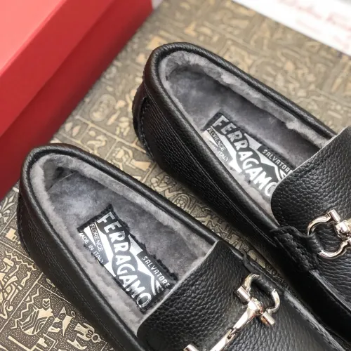 Replica Salvatore Ferragamo Leather Shoes For Men #1399438 $98.00 USD for Wholesale
