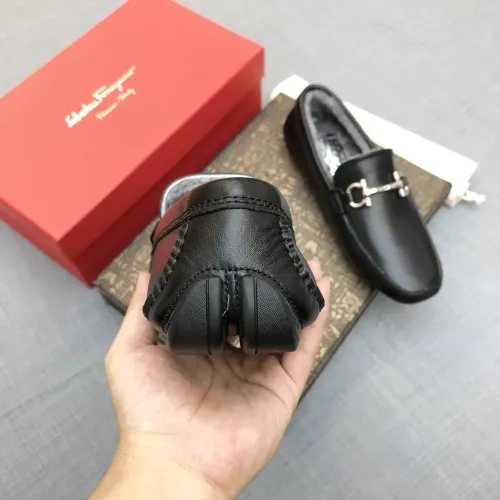 Replica Salvatore Ferragamo Leather Shoes For Men #1399439 $98.00 USD for Wholesale