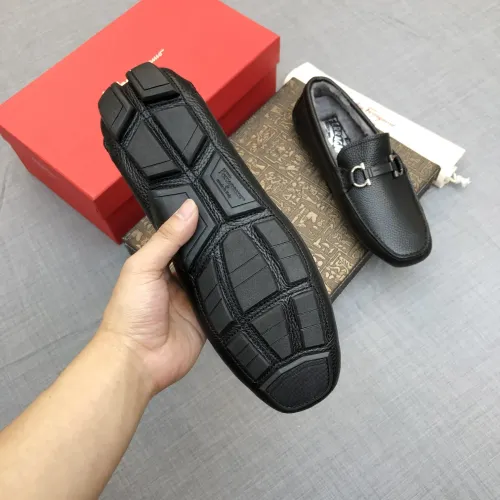Replica Salvatore Ferragamo Leather Shoes For Men #1399440 $98.00 USD for Wholesale