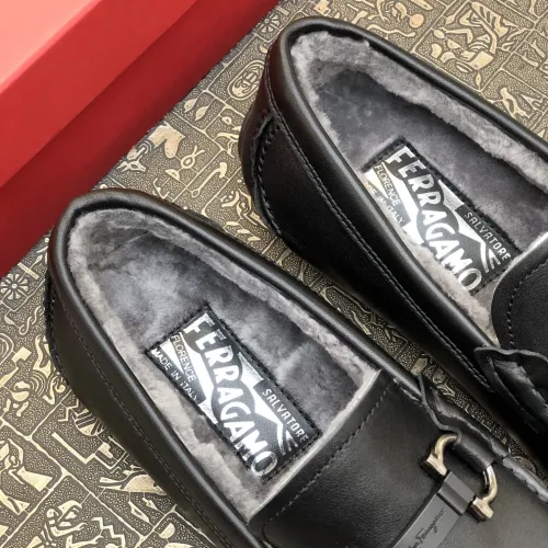 Replica Salvatore Ferragamo Leather Shoes For Men #1399441 $98.00 USD for Wholesale