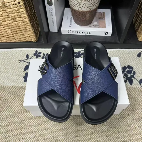 Replica Dolce & Gabbana D&G Slippers For Men #1399468 $60.00 USD for Wholesale