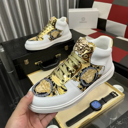 Versace High Tops Shoes For Men #1399592 $82.00 USD, Wholesale Replica Versace High Tops Shoes