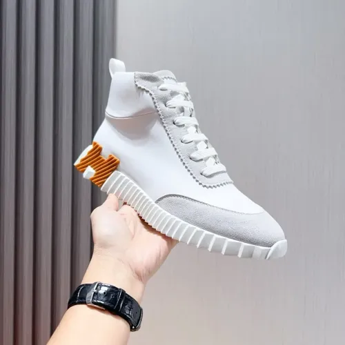 Replica Hermes High Tops Shoes For Men #1399608 $80.00 USD for Wholesale
