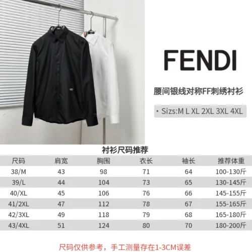 Replica Fendi Shirts Long Sleeved For Men #1399684 $64.00 USD for Wholesale