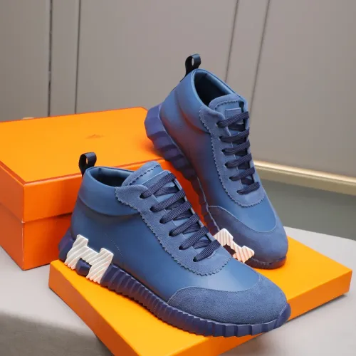 Replica Hermes High Tops Shoes For Men #1399741 $88.00 USD for Wholesale