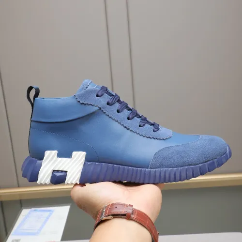 Replica Hermes High Tops Shoes For Men #1399741 $88.00 USD for Wholesale