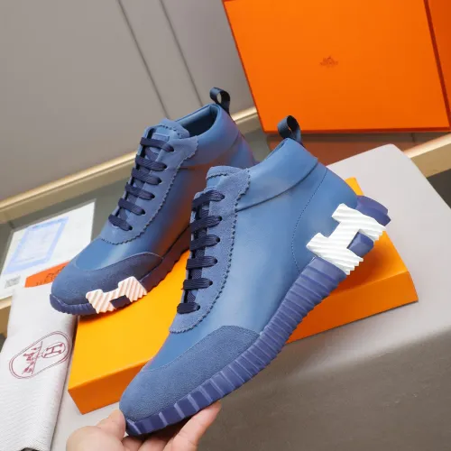 Replica Hermes High Tops Shoes For Men #1399741 $88.00 USD for Wholesale