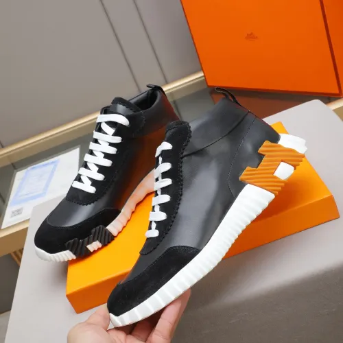 Replica Hermes High Tops Shoes For Men #1399742 $88.00 USD for Wholesale