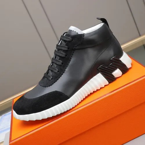 Replica Hermes High Tops Shoes For Men #1399743 $88.00 USD for Wholesale