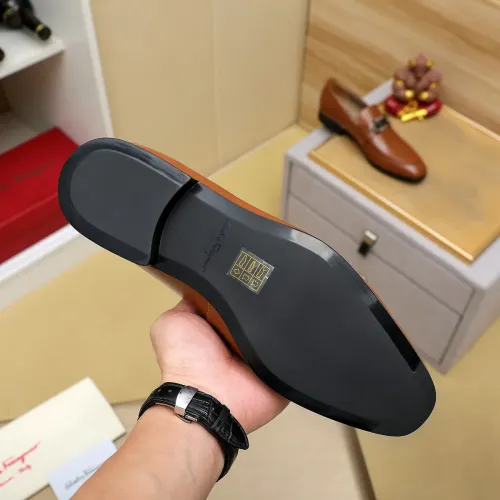 Replica Salvatore Ferragamo Leather Shoes For Men #1399794 $108.00 USD for Wholesale