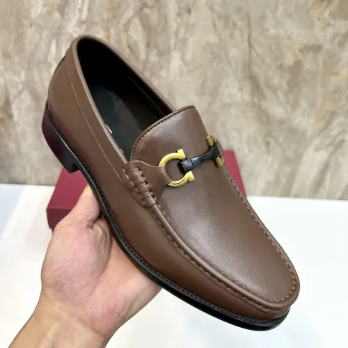 Replica Salvatore Ferragamo Leather Shoes For Men #1399987 $105.00 USD for Wholesale