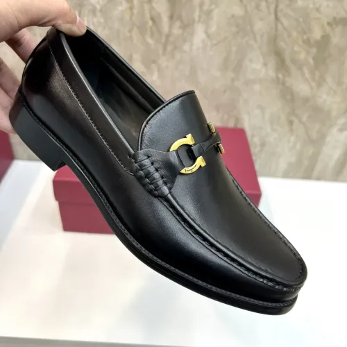 Replica Salvatore Ferragamo Leather Shoes For Men #1399988 $105.00 USD for Wholesale