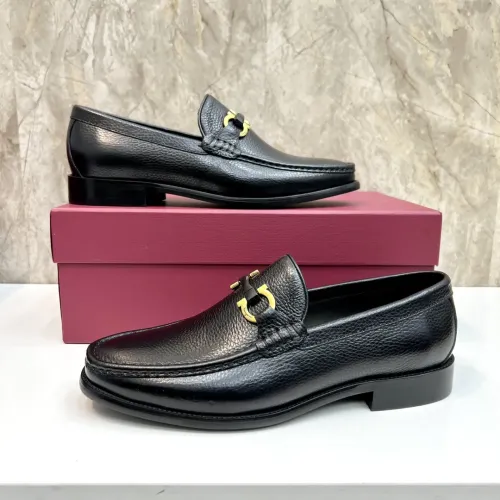 Replica Salvatore Ferragamo Leather Shoes For Men #1399990 $105.00 USD for Wholesale