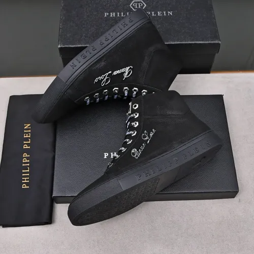 Replica Philipp Plein PP High Tops Shoes For Men #1400016 $88.00 USD for Wholesale