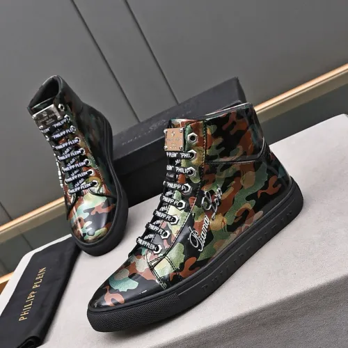 Philipp Plein PP High Tops Shoes For Men #1400019 $88.00 USD, Wholesale Replica Philipp Plein PP High Tops Shoes