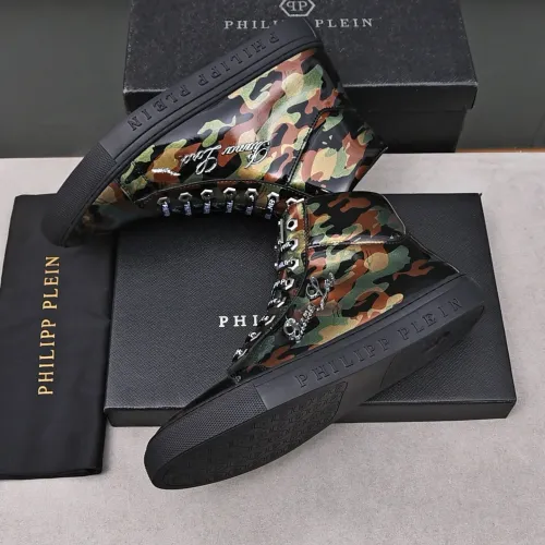 Replica Philipp Plein PP High Tops Shoes For Men #1400019 $88.00 USD for Wholesale