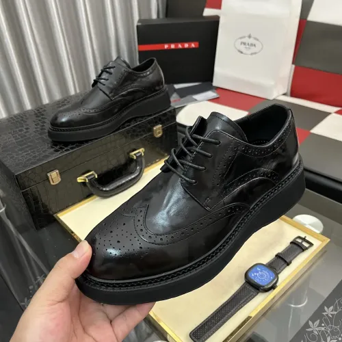 Prada Leather Shoes For Men #1400055 $115.00 USD, Wholesale Replica Prada Leather Shoes