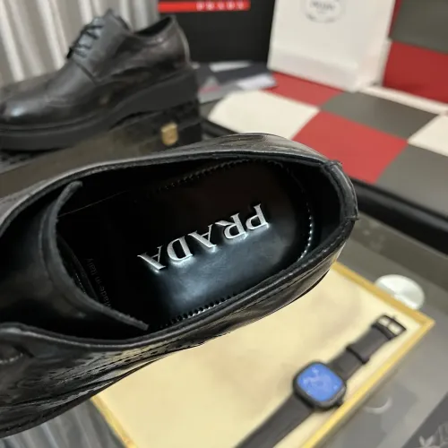 Replica Prada Leather Shoes For Men #1400055 $115.00 USD for Wholesale