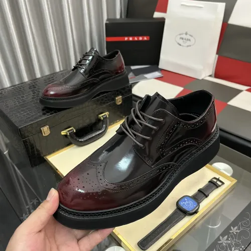 Prada Leather Shoes For Men #1400057 $115.00 USD, Wholesale Replica Prada Leather Shoes