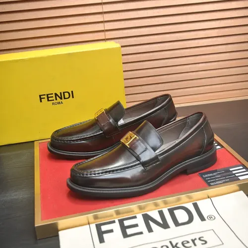 Fendi Leather Shoes For Men #1400058 $98.00 USD, Wholesale Replica Fendi Leather Shoes
