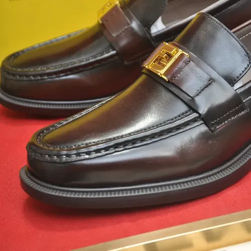 Replica Fendi Leather Shoes For Men #1400058 $98.00 USD for Wholesale