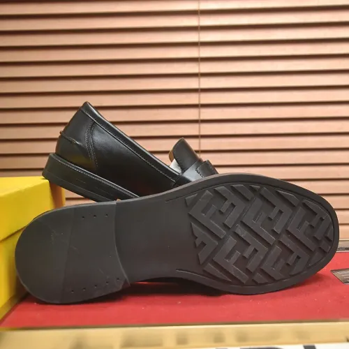 Replica Fendi Leather Shoes For Men #1400059 $98.00 USD for Wholesale
