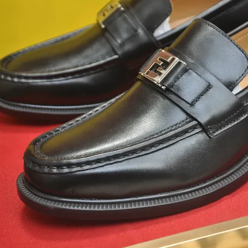 Replica Fendi Leather Shoes For Men #1400059 $98.00 USD for Wholesale