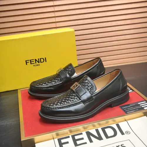 Fendi Leather Shoes For Men #1400061 $98.00 USD, Wholesale Replica Fendi Leather Shoes