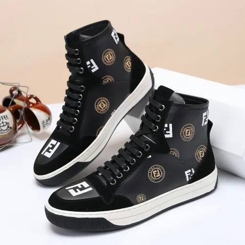 Fendi High Tops Casual Shoes For Men #1400172 $80.00 USD, Wholesale Replica Fendi High Tops Casual Shoes