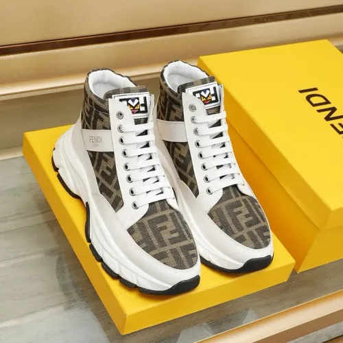 Replica Fendi High Tops Casual Shoes For Men #1400177 $98.00 USD for Wholesale