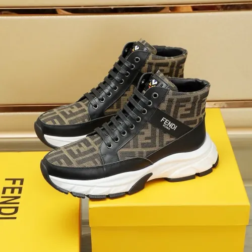 Fendi High Tops Casual Shoes For Men #1400179 $98.00 USD, Wholesale Replica Fendi High Tops Casual Shoes