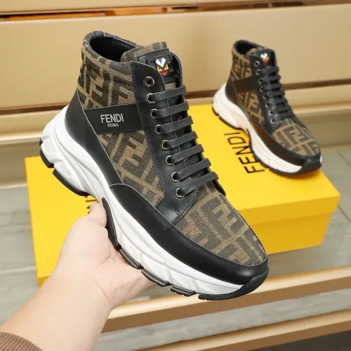 Replica Fendi High Tops Casual Shoes For Men #1400179 $98.00 USD for Wholesale