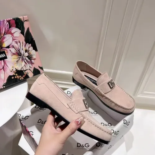 Replica Dolce & Gabbana D&G Leather Shoes For Women #1400752 $118.00 USD for Wholesale