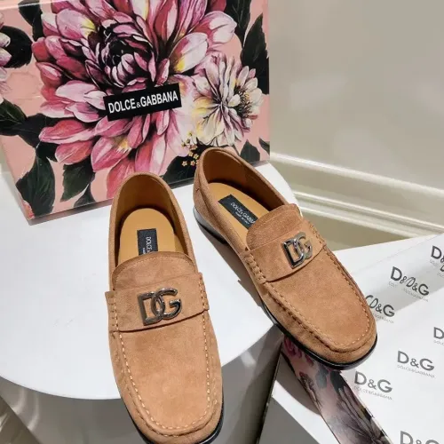 Replica Dolce & Gabbana D&G Leather Shoes For Women #1400753 $118.00 USD for Wholesale
