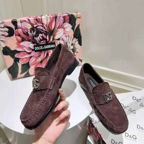 Dolce &amp; Gabbana D&amp;G Leather Shoes For Women #1400754 $118.00 USD, Wholesale Replica Dolce &amp; Gabbana D&amp;G Leather Shoes