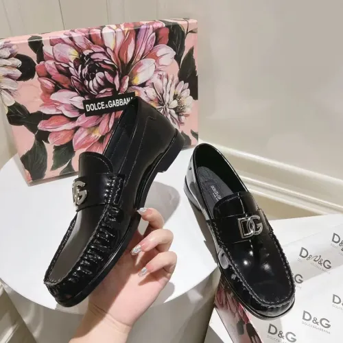 Dolce &amp; Gabbana D&amp;G Leather Shoes For Women #1400755 $118.00 USD, Wholesale Replica Dolce &amp; Gabbana D&amp;G Leather Shoes