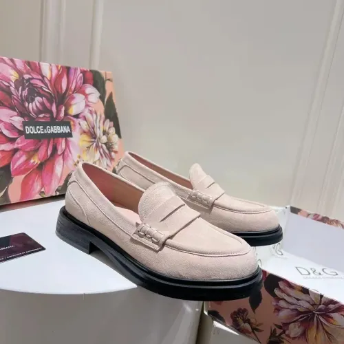 Dolce &amp; Gabbana D&amp;G Leather Shoes For Women #1400756 $122.00 USD, Wholesale Replica Dolce &amp; Gabbana D&amp;G Leather Shoes
