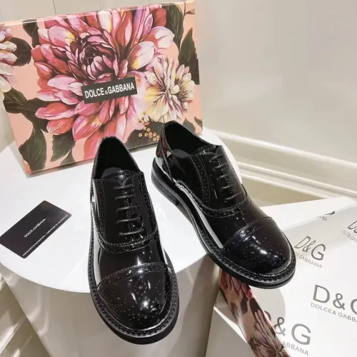Replica Dolce & Gabbana D&G Leather Shoes For Women #1400760 $122.00 USD for Wholesale